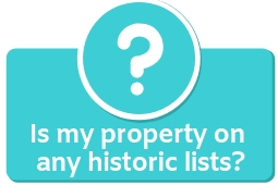 Is my property on any historic lists button