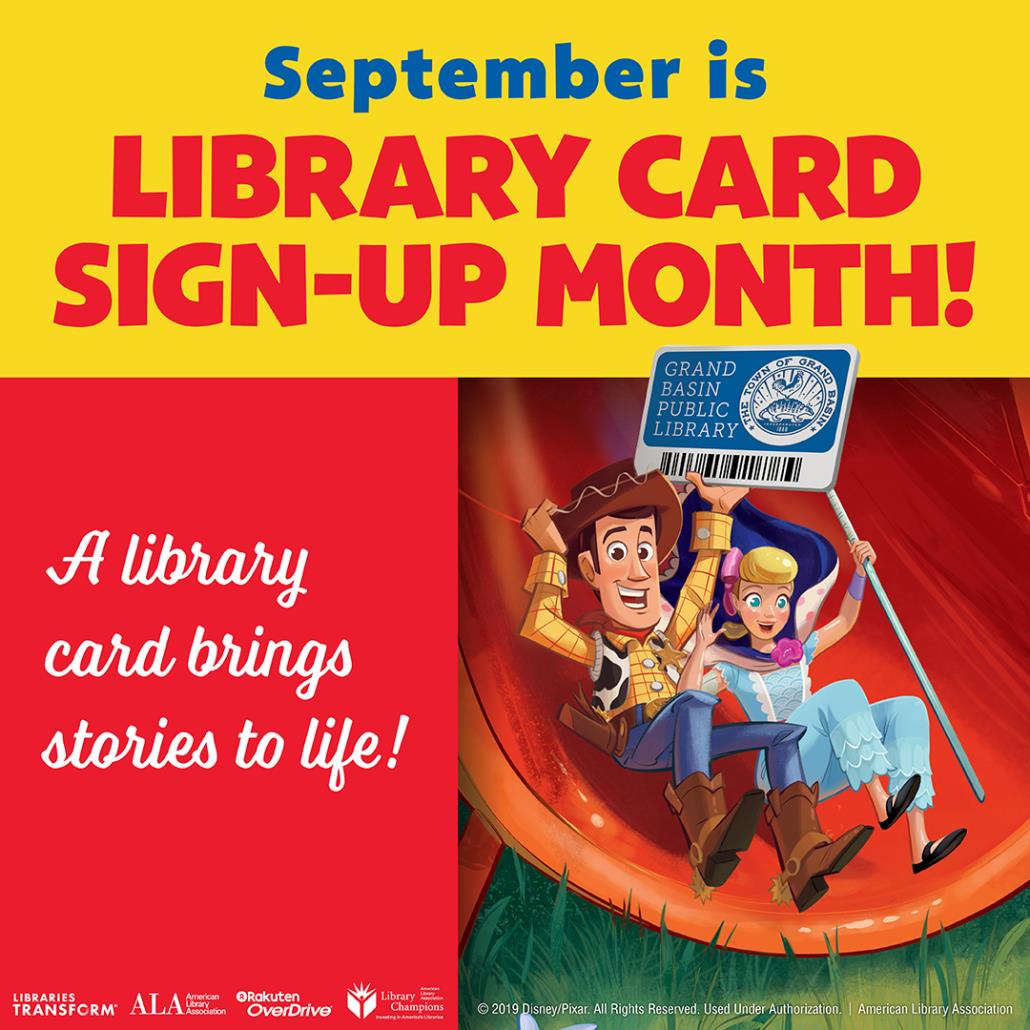 September is Library Card Sign Up Month