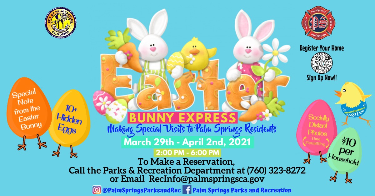 Easter Bunny Express flyer with information