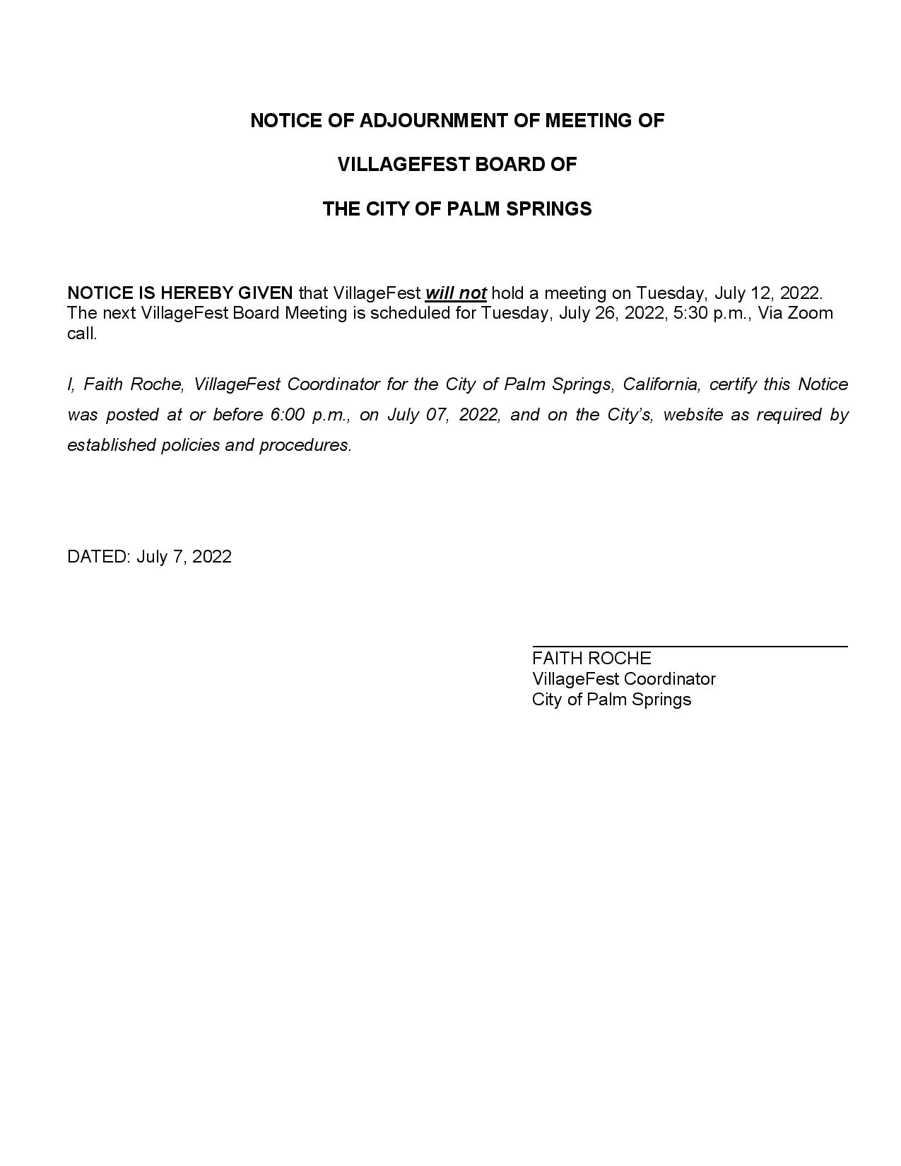 NOTICE OF ADJOURNMENT July 12, 2022-page-001