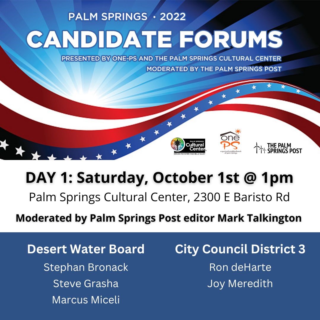 ONE-PS Candidate Forum Flyer Oct. 1, 2022