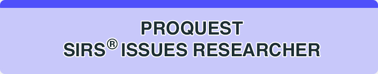 Proquest SIRS Issues Researcher