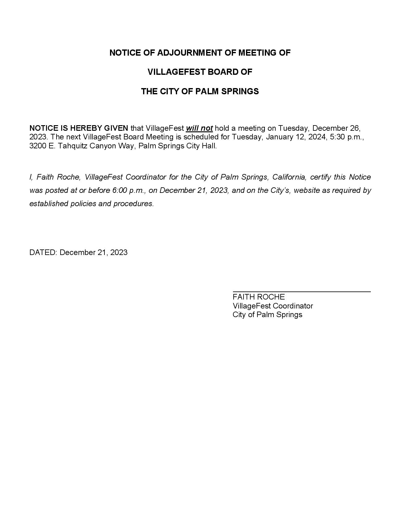 NOTICE OF ADJOURNMENT December 26, 2023-page-001